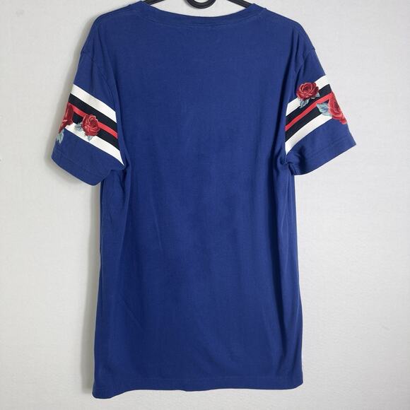 Victoria’s Secret "PINK" Womens Blue T-Shirt Small Rose Sleeve Applique Logo - Picture 4 of 8